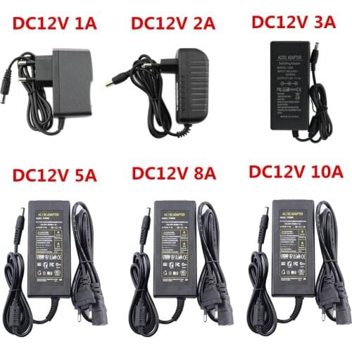 12V DC Power Supply 1A 2A 3A 5A 8A 10A Transformer AC 220V TO 12V AC Power Adapter LED Driver