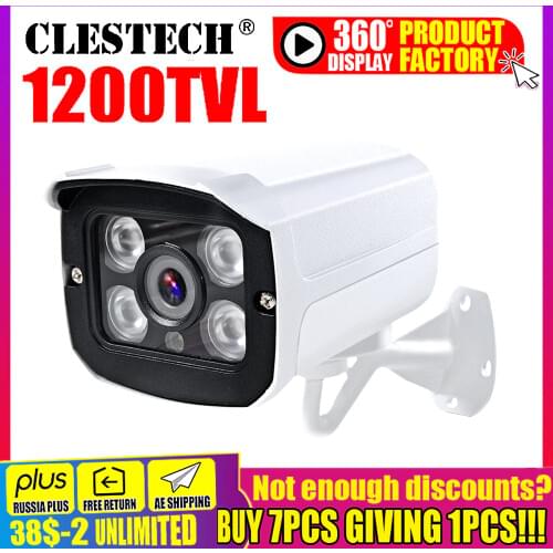 4led Array Real Full HD 1200TVL Cctv Camera 960H Analog Waterproof IP66 Outdoor IR-CUT Infrared 30m Night Vision security Video