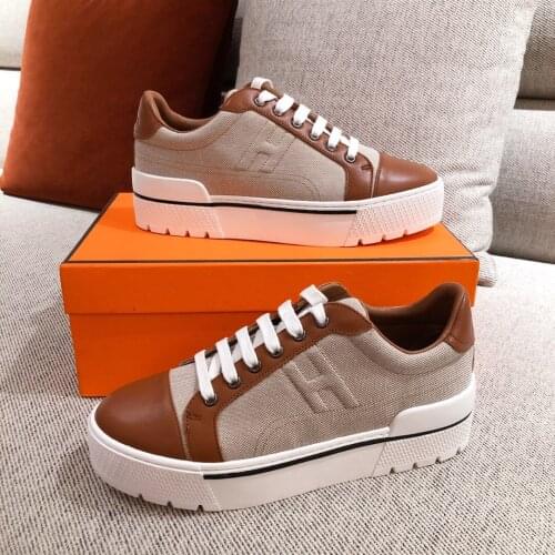 Shoes Women Autumn Genuine Leather Sneakers New Platform Mixed Colors Round Toe Canvas Designer Shoes Lace-up Zapatos De Mujer