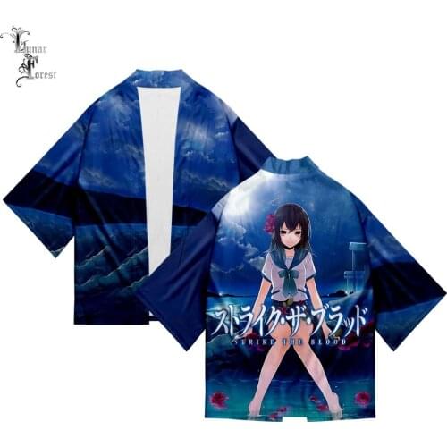 Strike the Blood 3D Printing Japanese Kimono Haori Yukata Women/Men Fashion Summer Casual Cool Short Sleeve Streetwear