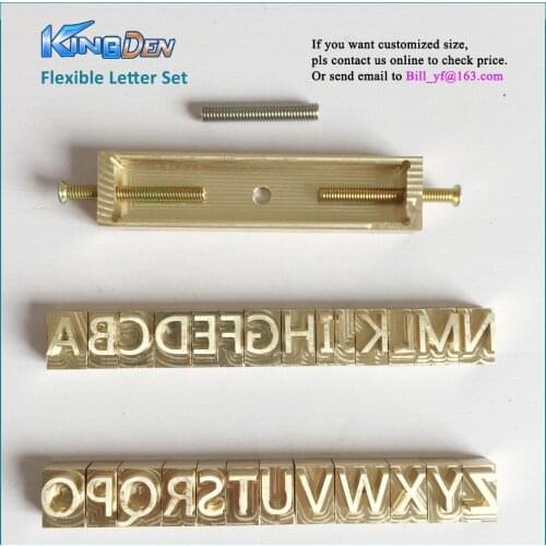KINGDEN Copper mold Activity code flexible Brass letters soldering Iron Copper model alphabet copper bronzing stamping press