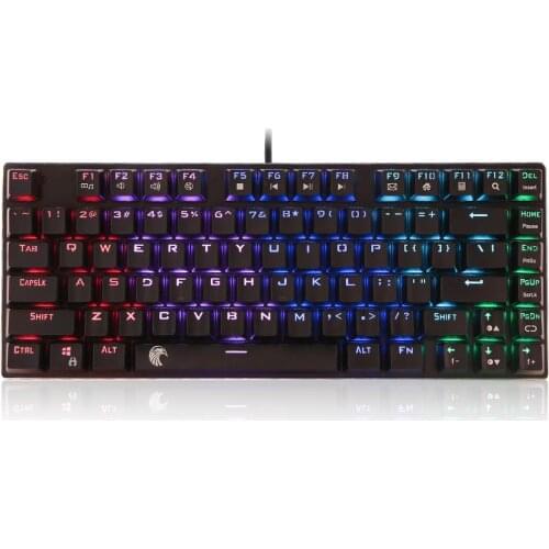 Z88 Eagle TKL Mechanical Keyboard Outemu Red Switches RGB LED Backlit Aluminum Compact Design 81 Keys Gaming Keyboard US Layout
