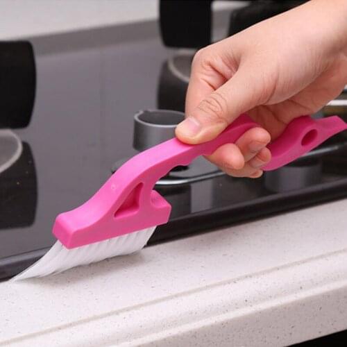 Multi-function window curtain gap cleaning brush handheld kitchen stove shovel scraper faucet cleaner