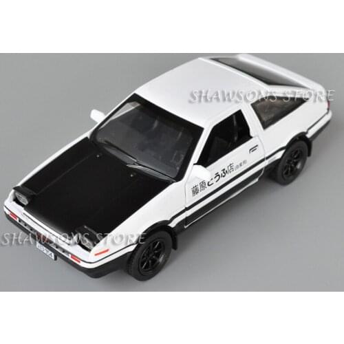 1:28 Scale Diecast Car Model Toyota Trueno AE86 Miniature Replica Pull Back Toy With Sound & Light