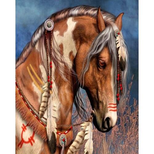 Horse style Embroidery Counted Cross Stitch Kits Needlework - Crafts 14 ct DMC Color DIY Arts Handmade Decor horse