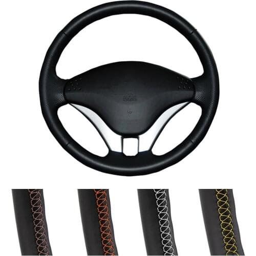 Customized Car Steering Wheel Cover For Mitsubishi Pajero 2008 2009 2010 2011 V73 2011 L200 Artificial Leather Steering Wrap