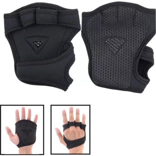 New 1 Pair Weight Lifting Training Gloves Women Men Fitness Sports Body Building Gymnastics Grips Gym Hand Palm Protector Gloves
