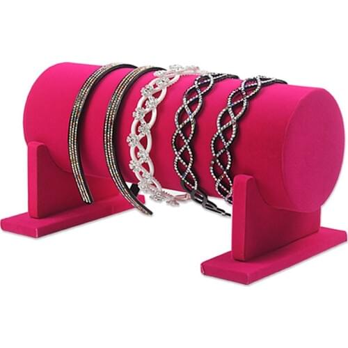 Velvet Detachable Headband Hair Hoop Hair Clasp Display Stand Rack 30/50cm Headband Organizer Storage Bar Shop Jewelry Display