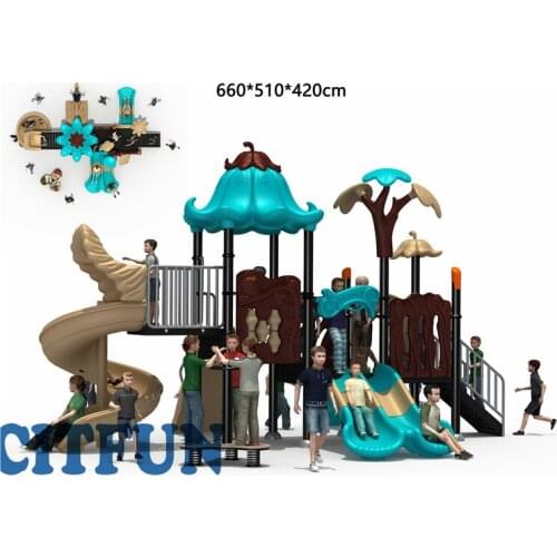 2019 outdoor plastic playground for garden OPB19-039C