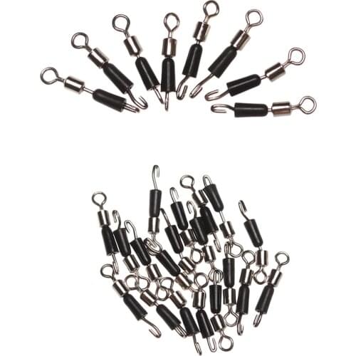 20Pcs/Lot Fishing Swivels Snap Rolling Connector Line clip Ring 8 Word Ring Fast Fast Link Fishing snap Tackle Accessories