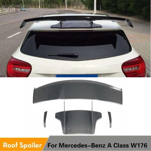 Carbon Fiber Rear Roof Spoiler Boot Lip Wing Spoiler For Mercedes-Benz A Class A180 A260 A45 AMG 2013 - 2018 Window Spoiler Lid