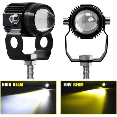NEW Light 10D Lens Led Work Light 6000K White 3500K Yellow Driving Fog Lights Spotlight Car Truck OffRoad Motorcycle 12V 24V