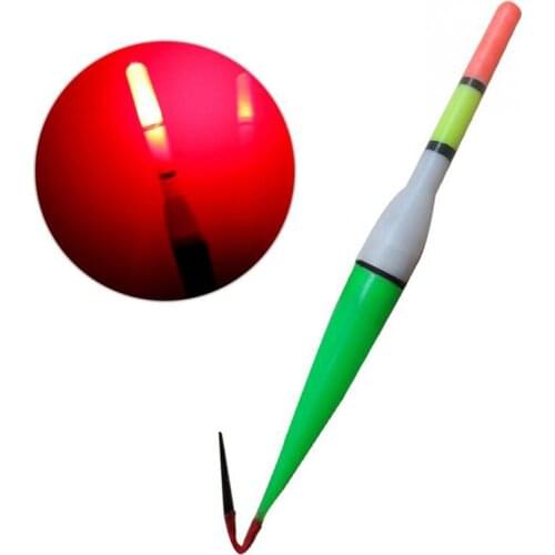 Luminous Float Fishing Cork Plastic Floater LED Light Flashing Buoy Vertical Fishing Float