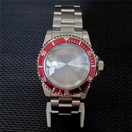 Waterproof Watch Case 39.5mm Stainless Steel Watch Cover Bezel Ring with Watchband for NH35 NH36 Movements Accessories