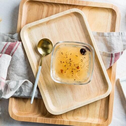 Japanese style small tea tray Wooden Household Rectangular tea set Natural Wood Eco-Friendly Tableware Coffee Kitchen