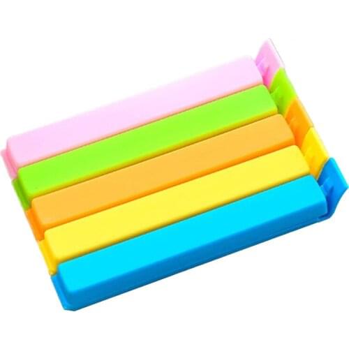 1pc Homehould Food Snack Storage Seal Plastic Candy Color Slender Food Sealing Clip Single Pack Snack Bag Sealing Clip LBS