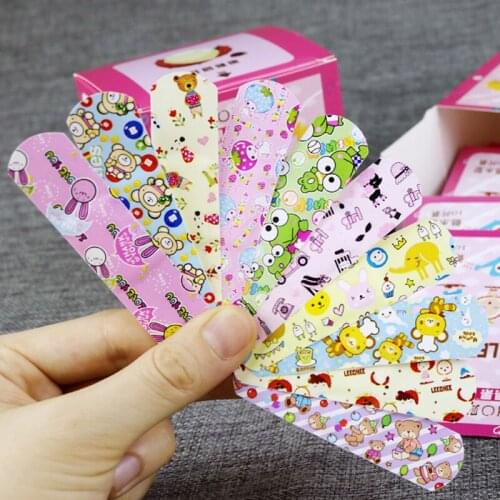 100 Pieces/Box Children Cartoon Band-aid Cute Mini Kids Breathable Waterproof Bandage Medical Bandages Hemostatic Adhesive 2020