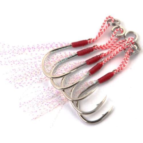 20pcs/pack 10# to 20# Origin jigging assist hook overweight boat jigging bait fishing roped thread jig hook fishing tackle