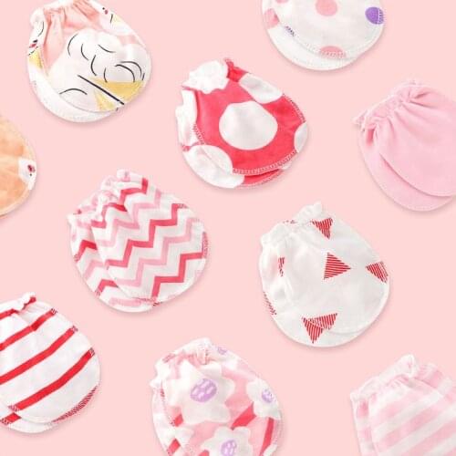 3 Pair/Set Baby Gloves 0-6 Month Newborn Infant Anti-grab Glove Foot Cover Thin New M3GE