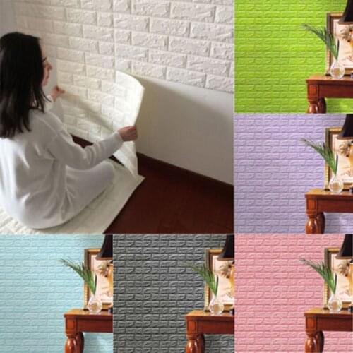 3D Wall paper home decor waterproof Self-Adhesive Brick pattern wallpaper Environmental friendly soft Wall decoration materials