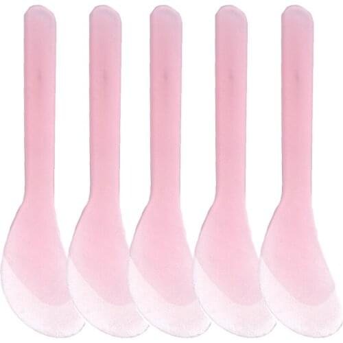 5PCS Plastic Mini Cosmetic Spatula Disposable Scoop Makeup Spoon Mask Cream Spoon Eye Cream Stick Face Beauty DIY Tool Kits