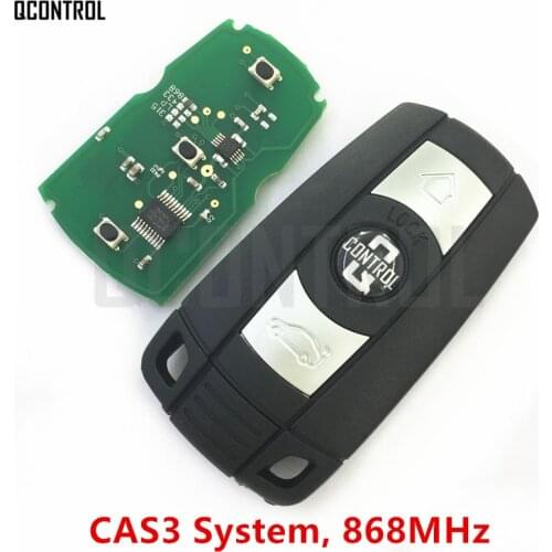 QCONTROL Car Remote Smart Key 868MHz for BMW 1/3/5/7 Series CAS3 X5 X6 Z4 Car Control Transmitter with Chip