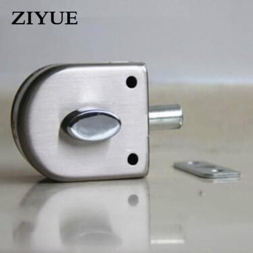 Free Shipping Stainless Steel Bathroom Toilet Office Entry Gate Single Glass Door Lock Keyless Lock Knobs