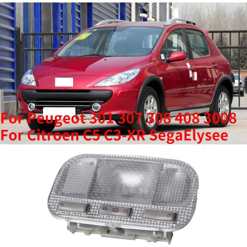 CAPQX For Peugeot 301 307 308 408 3008 For Citroen C5 C3-XR SegaElysee Rear Interior Reading Light Inside roof Lamp Ceiling Lamp