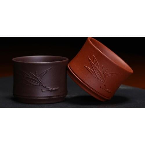 Black Tea set Purple Clay Cup Purple sand tea cups handpainted ceramic teacup chinese kung fu cup 60ml