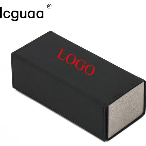 Sunglasses Case PU Leather Bag Glasses Box Cartoon Pattern Fashion Goggles Clip Multi-functional Customization Sunglasses Case