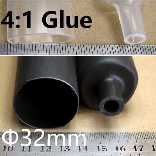 Diameter 32mm Heat Shrink Tube 4:1 Ratio Dual Wall Thick Glue Waterproof Wire Wrap Insulated Adhesive Lined Cable Slveeve