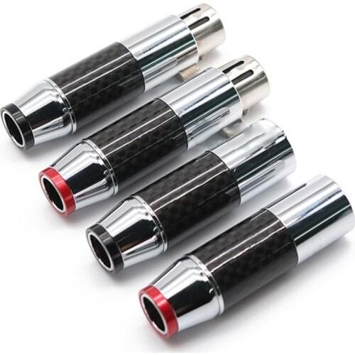Hifi 4pc Hi-end Carbon Fiber Rhodium-plated XLR Cable Male and Female Connectors 3PIN XLR Microphone Plug