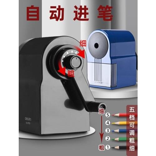 Deli Stationery Cute Pencil Sharpener Automatic Lead Feeding Five Gear Adjustable Pencil Sharpener To Pencil Cutter School Stuff