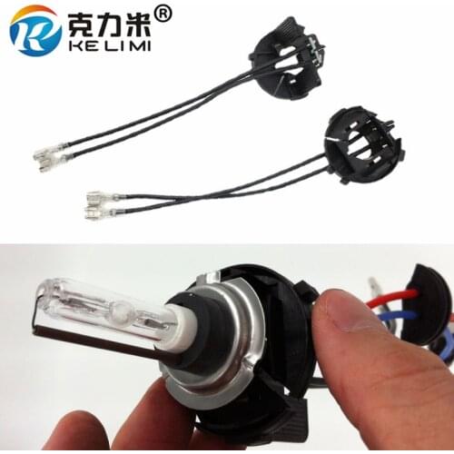 KE LI MI Xenon H7 HID Light Bulbs Conversion Holder Adaptor Base Adapters For Volkswagen Tiguan/Golf 6 7/Touran