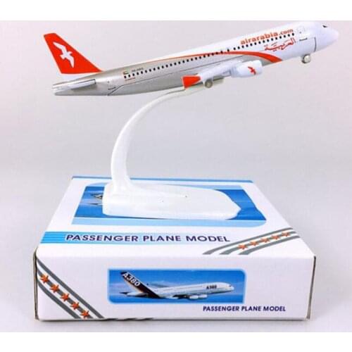16CM 1:400 Airbus A320-200 Model Airarabia Airlines with Base Alloy Aircraft Plane Collectible Display Model Toy Collection