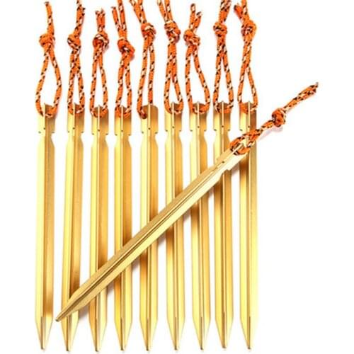 2PCS 18cm Aluminument Tent Pegs Nails with Rope Stake Camping Hiking Equipment Outdoor Traveling Tent Sand Ground Accessories