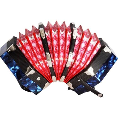Concertina Accordion 20-Button 40-Reed Anglo Style with Carrying Bag Keyboard Musical Instrument for Kids Children Gifts