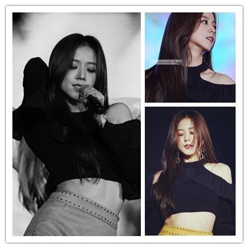 Kpop Korean Celebrity summer new slim sexy Off-shoulder black tshirt women fashion long sleeve Hanging neck tee shirt lady tops
