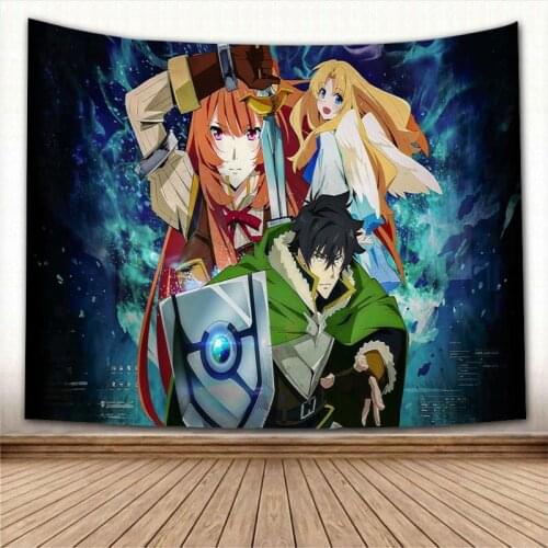 Nice The Rising Of The Shield Hero Tapestry Wall Hanging Tapestry Art Home Decoration Sleeping Pad Wall Carpets Dorm Decor