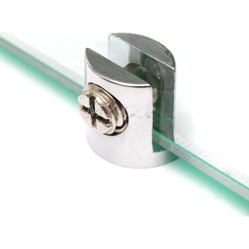 4Pcs Glass Plated Brackets Zinc Chrome Alloy Shelf Holder Support Clamp 5-8mm