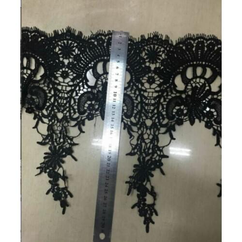 30cm polyester flower embroidery lace trim, XERY1504k2-1