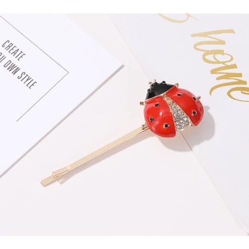 Yobest Cute Simple Hairpins insect ladybug Gold Metal Hairpins Hair Clips For Women Wedding Hair Jewelry Accessories