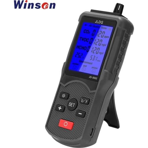 Multi-functional Air Quality Monitor CO2 Tester TVOC HCHO Detector Temperature Humidity Detecting Device Carbon Dioxide Monitor
