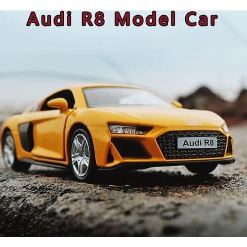 1:36 Audi R8 Simulation Alloy Car Q7 Off-Road Vehicle Childrens Toy Pull Back Car Model Ornaments Boy Birthday Gift Collection