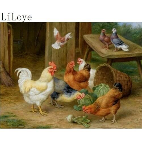 LI LOYE Mosaic 5D DIY diamond painting Pasted Rhinestone pattern Canvas Needlework Diamond embroidery Farmhouse icon decor FZ435