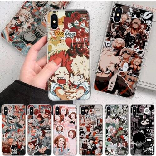 My Hero Academia Manga Soft Cover Phone Case For Apple Iphone 12 11 Pro XS X Max XR 7 8 6 6S Plus 5S SE + Mini Customized Coque