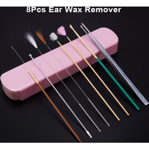 4pcs / 8pcs Ear Wax Pickers Set Ear Cleaner Spoon Wax Remover Removal Ear Cleaning Tool