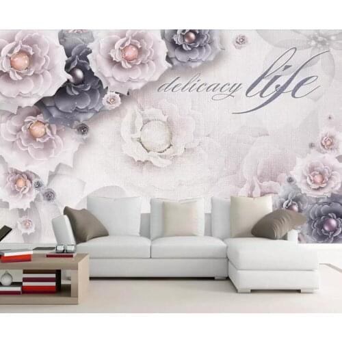 Beibehang Wallpaper mural European retro jewelry flower living room bedroom TV background wall paper decoration 3d wallpaper