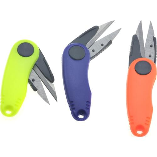 Rompin 1pc Fold Fish Scissor Fishing Tackle for Fishing Clipper Cutting Line Multi-purpose Portable Shrimp Shaped Stainless Stee