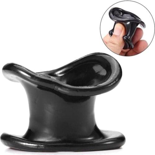 Seueys Soft Male Penis Ring Scrotum Stretcher Delay Ejaculation Silicone Scrotum Ring Sex Toys For Men Adult Sex Products